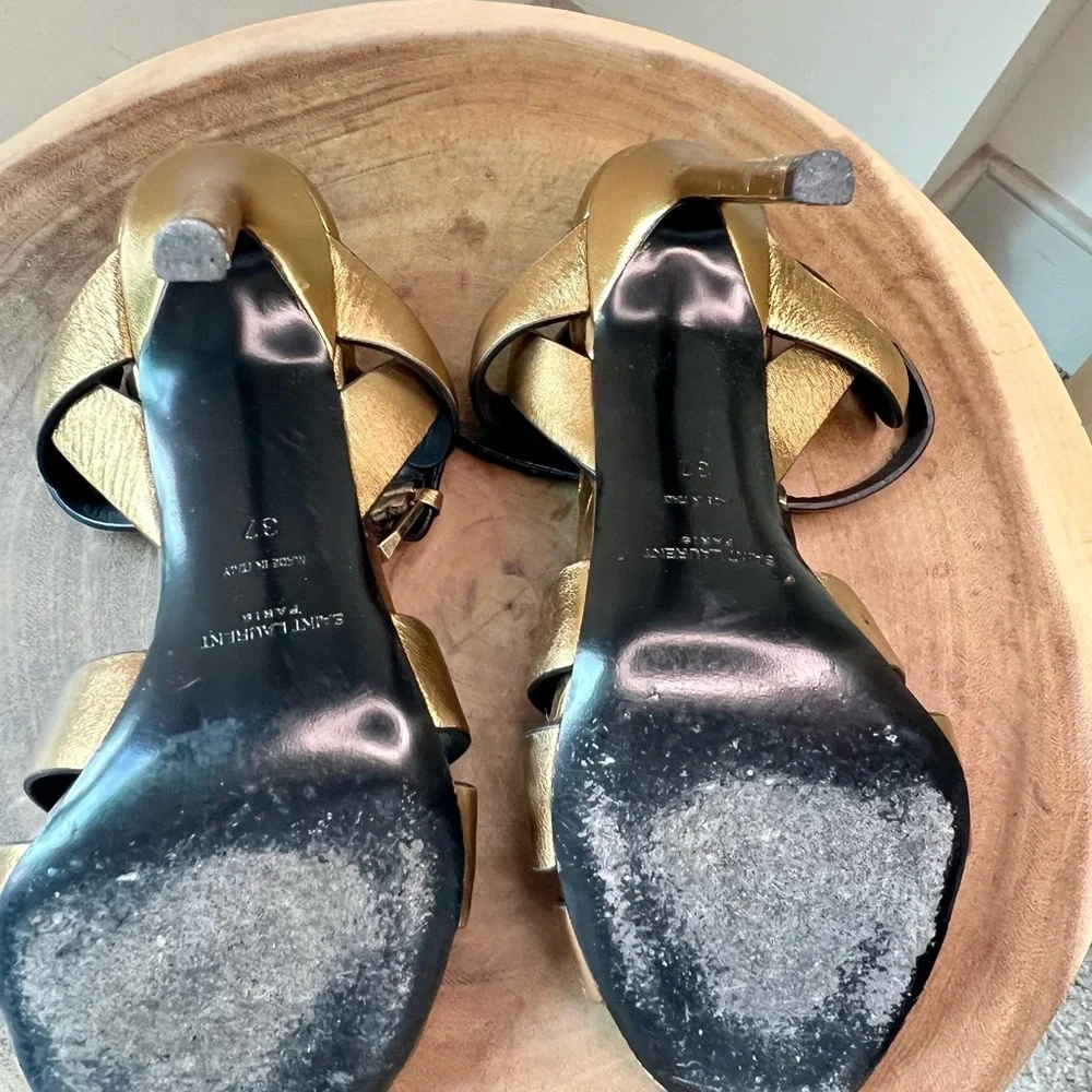 Saint Laurent- Women's Tribute 105 High Heel Sandals (37 ) - Picture 6 of 11